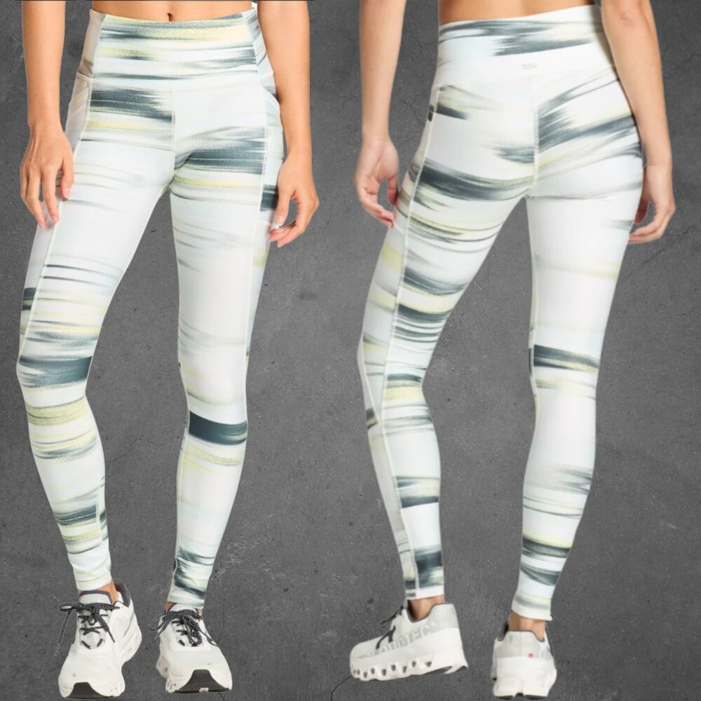 DSG Cold Weather Compression Leggings Wide Waistband Pocket Gym Workout Wear - S